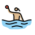 woman playing water polo: medium-light skin tone Discord emoji — free static PNG download