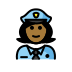 woman police officer: medium-dark skin tone Discord emoji — free static PNG download
