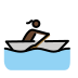 woman rowing boat: dark skin tone Discord emoji — free static PNG download
