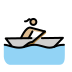 woman rowing boat: medium-light skin tone Discord emoji — free static PNG download