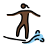 woman surfing: dark skin tone Discord emoji — free static PNG download