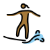 woman surfing: medium-dark skin tone Discord emoji — free static PNG download