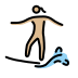 woman surfing: medium-light skin tone Discord emoji — free static PNG download