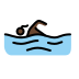 woman swimming: dark skin tone Discord emoji — free static PNG download
