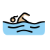woman swimming: medium-light skin tone Discord emoji — free static PNG download