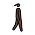 woman walking: dark skin tone, facing right Discord emoji — free static PNG download