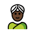 woman wearing turban: dark skin tone Discord emoji — free static PNG download