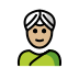 woman wearing turban: medium-light skin tone Discord emoji — free static PNG download