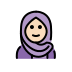 woman with headscarf: light skin tone Discord emoji — free static PNG download
