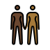 women holding hands: dark skin tone, medium-dark skin tone Discord emoji — free static PNG download