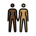 women holding hands: dark skin tone, medium skin tone Discord emoji — free static PNG download