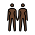 women holding hands: dark skin tone Discord emoji — free static PNG download