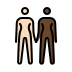 women holding hands: light skin tone, dark skin tone Discord emoji — free static PNG download