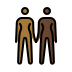 women holding hands: medium-dark skin tone, dark skin tone Discord emoji — free static PNG download