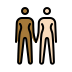 women holding hands: medium-dark skin tone, light skin tone Discord emoji — free static PNG download