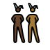 women with bunny ears: dark skin tone, medium-dark skin tone Discord emoji — free static PNG download