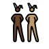 women with bunny ears: dark skin tone, medium skin tone Discord emoji — free static PNG download