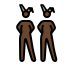 women with bunny ears: dark skin tone Discord emoji — free static PNG download