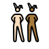 women with bunny ears: light skin tone, medium-dark skin tone Discord emoji — free static PNG download