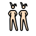 women with bunny ears: light skin tone Discord emoji — free static PNG download
