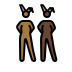 women with bunny ears: medium-dark skin tone, dark skin tone Discord emoji — free static PNG download