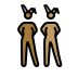 women with bunny ears: medium-dark skin tone, medium skin tone Discord emoji — free static PNG download