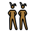women with bunny ears: medium-dark skin tone Discord emoji — free static PNG download