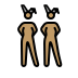 women with bunny ears: medium skin tone Discord emoji — free static PNG download