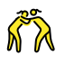 women wrestling Discord emoji — free static PNG download