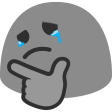 SadBlobThink Discord emoji — free static PNG download