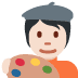 artist: light skin tone 🧑🏻‍🎨 Discord emoji — free static PNG download