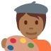 artist: medium-dark skin tone 🧑🏾‍🎨 Discord emoji — free static PNG download