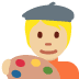 artist: medium-light skin tone 🧑🏼‍🎨 Discord emoji — free static PNG download