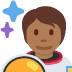 astronaut: medium-dark skin tone 🧑🏾‍🚀 Discord emoji — free static PNG download