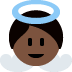 baby angel: dark skin tone 👼🏿 Discord emoji — free static PNG download