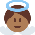 baby angel: medium-dark skin tone 👼🏾 Discord emoji — free static PNG download