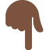 backhand index pointing down: dark skin tone 👇🏿 Discord emoji — free static PNG download
