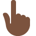 backhand index pointing up: dark skin tone 👆🏿 Discord emoji — free static PNG download