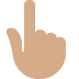 backhand index pointing up: medium skin tone 👆🏽 Discord emoji — free static PNG download