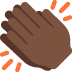 clapping hands: dark skin tone 👏🏿 Discord emoji — free static PNG download