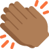 clapping hands: medium-dark skin tone 👏🏾 Discord emoji — free static PNG download