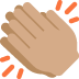 clapping hands: medium skin tone 👏🏽 Discord emoji — free static PNG download