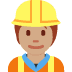 construction worker: medium skin tone 👷🏽 Discord emoji — free static PNG download