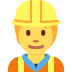 construction worker 👷 Discord emoji — free static PNG download
