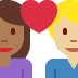 couple with heart: woman, man, medium-dark skin tone, medium-light skin tone 👩🏾‍❤️‍👨🏼 Discord emoji — free static PNG download