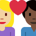 couple with heart: woman, man, medium-light skin tone, dark skin tone 👩🏼‍❤️‍👨🏿 Discord emoji — free static PNG download
