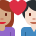 couple with heart: woman, man, medium skin tone, light skin tone 👩🏽‍❤️‍👨🏻 Discord emoji — free static PNG download