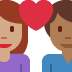 couple with heart: woman, man, medium skin tone, medium-dark skin tone 👩🏽‍❤️‍👨🏾 Discord emoji — free static PNG download