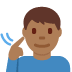 deaf man: medium-dark skin tone 🧏🏾‍♂️ Discord emoji — free static PNG download