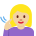 deaf woman: medium-light skin tone 🧏🏼‍♀️ Discord emoji — free static PNG download